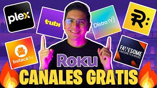 TODOS los CANALES GRATIS en ROKU 2024 💜  TOP los MEJORES CANALES para Roku LEGAL [upl. by Halda896]