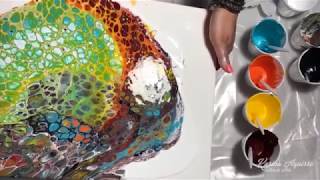 01 TUTORIAL ACRÍLICOS FLUIDOS Acrylic Pouring  En Español [upl. by Sileray]