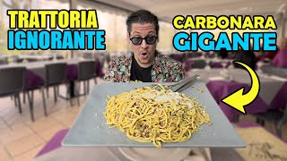 MANGIAMO in una TRATTORIA dove fanno la CARBONARA GIGANTE [upl. by Nelson]