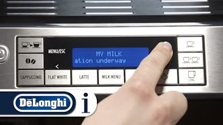 How to program the quantity of coffee and milk with your De Longhi Eletta Cappuccino ECAM 45760 [upl. by Cralg]