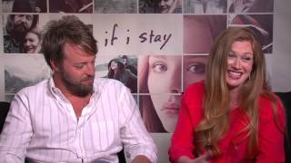 If I Stay Mireille Enos amp Joshua Leonard Official Movie Interview  ScreenSlam [upl. by Alliuqat364]