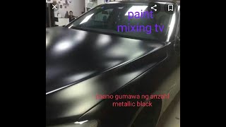 pagawa ng metallic black anzahl urethane paintpaint mixing tv [upl. by Ayotahc]