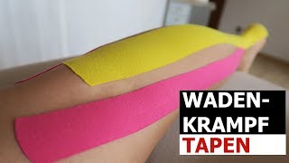 Kinesiology Taping Anleitung Wadenkrampf [upl. by Odnaloy729]