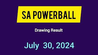 Sa Powerball Results Tuesday 30 July 2024  Powerball Plus Result [upl. by Harod158]