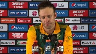 2015 WC De Villiers gets Emotional after losing to New Zealand [upl. by Incrocci]