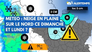 METEO  NEIGE SUR LE NORD CE DIMANCHE ET LUNDI ⚠️❄️ [upl. by Nnylecyoj]