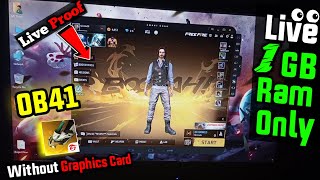 😍Live Proof 1GB Ram Free Fire OB41 Emulator is Here  NO VT  Fix OpenGL  Dual Core PC [upl. by Eisenhart]