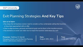 Exit Planning Strategies amp Key Tips [upl. by Geordie277]