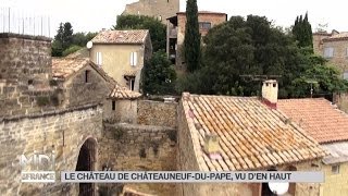 VUE DEN HAUT  Le Château de ChâteauneufduPape [upl. by Alejna]