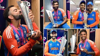 Virat Kohli Dressing Room Celebration with Team India🏆 [upl. by Nottirb]