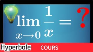 comprendre les limites des fonctions usuelles x et 1x graphiquement  important et facile [upl. by Jeramey]