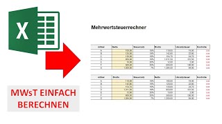 MehrwertsteuerrechnerVorlage I USt einfach berechnen I Excelpedia [upl. by Amoeji448]