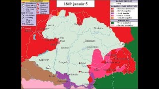 Hungarian Revolution and Freedom War of 18481849 Map Every day [upl. by Anse292]