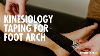 Kinesiology Taping for Plantar Fasciitis  How To Apply Kinesiology Tape for Arch Pain [upl. by Etnovad]