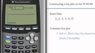 Boxplot and FiveNumber Summary TI83 amp TI84 [upl. by Akital]