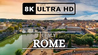 Rome Italy  8k By Drone Footage [upl. by Blodgett]