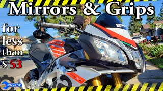 Aprilia Tuono 1100 V4 grips and mirrors [upl. by Kermit15]