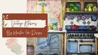 Flipthrough of vintage kitchens by Moonstone Ink Design [upl. by Trueblood638]