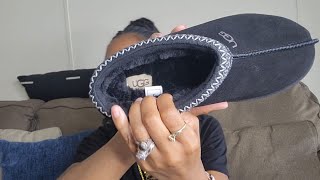 Ugg Tasman Slippers Black dhgate haul [upl. by Devaney706]