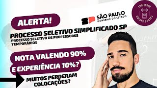 Processo seletivo simplificado de Professores SP Peso da nota e experiência Veja [upl. by Nacim]