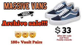 Massive Vans Vault Archive sale Over 15 Collaboration pairs [upl. by Armanda607]