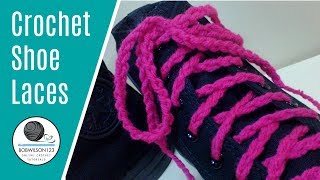 Crochet Shoelaces Tutorial easycrochetpattern beginnercrochet crochetforbeginners [upl. by Kelam701]