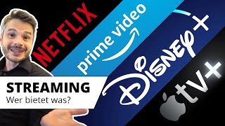 Streaming Dienste im Vergleich NETFLIX vs Prime Video vs Disney vs Apple TV [upl. by Kristofor288]