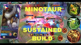 MINOTAUR SUSTAINED BUILD WITH FARAMIS COMBO  IMMORTAL 💪 MINOTAUR BEST BUILD  MINO GAMEPLAY  MLBB [upl. by Falo]