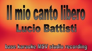 Il mio canto libero  Lucio Battisti  Instrumental  base karaoke [upl. by Kinom801]