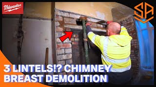 DO NOT TRY THIS AT HOME  CHIMNEY BREAST DEMOLITION FOR A COOKER [upl. by Nyleak]