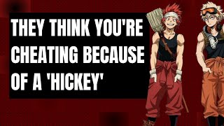 They think youre cheating because of a hickey  Kiribaku x listener [upl. by Sabella821]