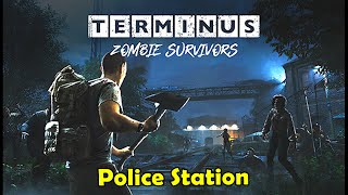 Day 2  Looting Police Station  Terminus Zombie Survival Gameplay [upl. by Assenev]