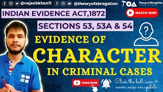 Section 53 53A and 54 of Indian Evidence Act [upl. by Arvad]