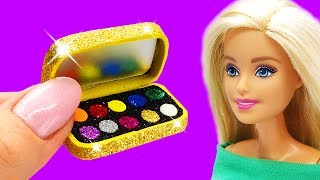 Barbie Doll Makeup Set  DIY for Kids How to Make Miniature Crafts [upl. by Demetra61]