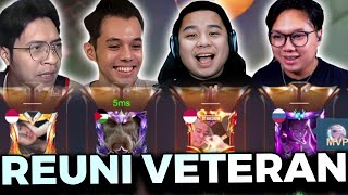 Setelah Seabad Gak Pernah Main Bareng Lagi Akhirnya Para Veteran Reuni Lagi  Mobile Legends [upl. by Akerdnahs]