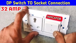 32 Amp DP SWITCH Double pole Switch to Socket connection [upl. by Enal]