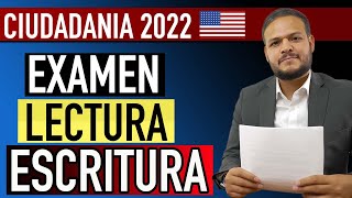 CIUDADANIA AMERICANA 2022  EXAMEN DE LECTURA Y ESCRITURA [upl. by Turley]