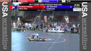 Cadet Freestyle 91  Andrew North NY vs JB Gierlich CA [upl. by Willetta]