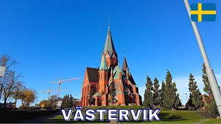 Västervik  Virtual Walking Tour in 4K  October 2022  Sweden [upl. by Elisa757]