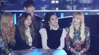 FANCAM BLACKPINK REACTION TO BIGBANG FXXK IT 20161226 SBS GAYO DAEJUN [upl. by Nosreme113]