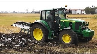 John Deere 6630 aratura in risaia 22102011 [upl. by Nyved]