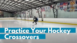 Hockey Skating Crossovers Beginner Adult Hockey Lessons [upl. by Kano]