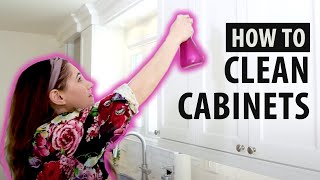 How to Clean Kitchen Cabinets Clean My Space [upl. by Erodaeht]