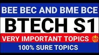 KTU BTECH S1 BEE BEC BME BCE VERY IMPORTANT QUESTIONS [upl. by Cairns]