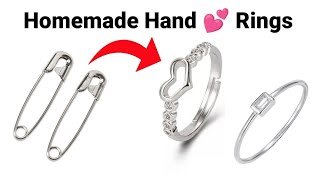 Safety Pin Ring IdeaHow to make RingHandmade RingDIY RingCouple Love RingsMakeRinghomemadering [upl. by Denver]