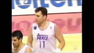 Arvydas Sabonis  Real Madrid  Olympiakos  1995  Euroleague Final 23 Points Highlights [upl. by Sterrett]