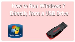 How to Run Windows 7 Directly from a USB Drive  win to usb [upl. by Alekim]