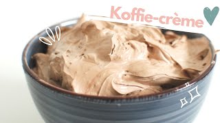 KOFFIE BOTERCRÈME RECEPT of mokka crème  deel 2 van de hazelnotenschuimtaart [upl. by Liew780]