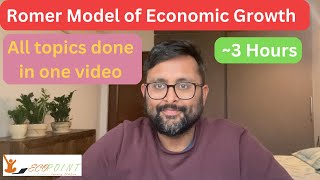 The Romer Model of Endogenous Growth  Romer Equation  IIT JAM Economics  UGC NET Economics [upl. by Nedry]