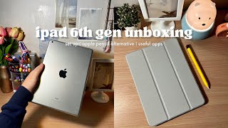 unboxing the iPad 6th Gen in 2023  apple pencil alternative 📦 [upl. by Arodaeht]